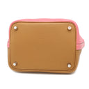 エルメス HERMES ピコタンロック PM カザック セサミ×ローズアザレ トリヨンクレマンス ハンドバッグ シルバー金具 バイカラー 鍵１本欠品