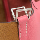 エルメス HERMES ピコタンロック PM カザック セサミ×ローズアザレ トリヨンクレマンス ハンドバッグ シルバー金具 バイカラー 鍵１本欠品