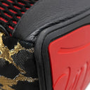 クリスチャンルブタン Christian Louboutin レオパード柄 バックパック ブラック×マルチカラー キャンバス レザー リュック・デイパック ゴールド金具 黒 シルバー ゴールド スタッズ