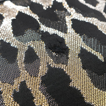 クリスチャンルブタン Christian Louboutin レオパード柄 バックパック ブラック×マルチカラー キャンバス レザー リュック・デイパック ゴールド金具 黒 シルバー ゴールド スタッズ