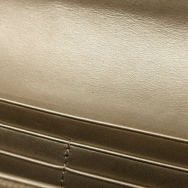 グッチ GUCCI 二つ折り財布 233028 ブラック レザー マイクログッチシマレザー 長財布 シャンパンゴールド金具 マイクログッチシマ ロングウォレット ダブルG ゴールド