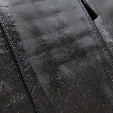 ミュウミュウ MIU MIU マテラッセ ブラック レザー 三つ折り財布 シルバー金具 黒