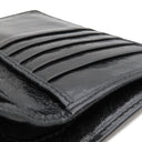 ミュウミュウ MIU MIU マテラッセ ブラック レザー 三つ折り財布 シルバー金具 黒