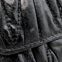 ミュウミュウ MIU MIU マテラッセ ブラック レザー 三つ折り財布 シルバー金具 黒