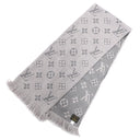 ルイヴィトン LOUIS VUITTON エシャルプ ロゴマニア M74742 グリペルル ウール シルク マフラー
