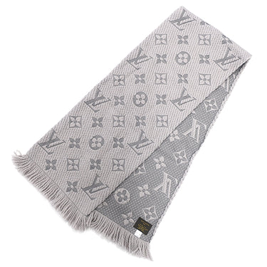 ルイヴィトン LOUIS VUITTON エシャルプ ロゴマニア M74742 グリペルル ウール シルク マフラー