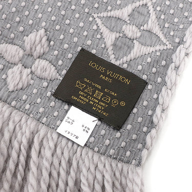 ルイヴィトン LOUIS VUITTON エシャルプ ロゴマニア M74742 グリペルル ウール シルク マフラー