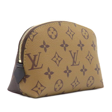 ルイヴィトン LOUIS VUITTON ポシェット コスメティック PM M59086 ブラウン×ベージュ レザー モノグラムリバース ポーチ ゴールド金具 茶 バイカラー モノグラムジャイアント 化粧ポーチ 新品 未使用