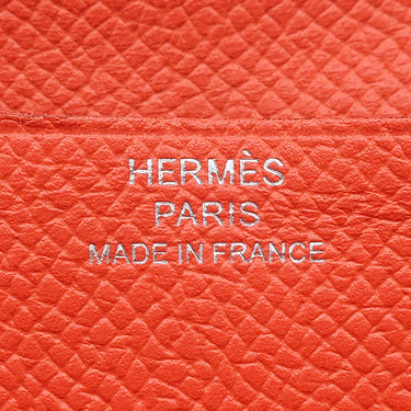 エルメス HERMES ベアンスフレ カプシーヌ ヴォーエプソン 長財布 シルバー金具 二つ折り財布