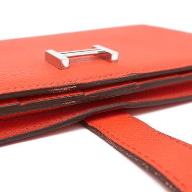 エルメス HERMES ベアンスフレ カプシーヌ ヴォーエプソン 長財布 シルバー金具 二つ折り財布