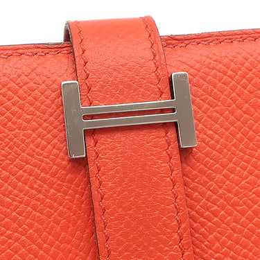 エルメス HERMES ベアンスフレ カプシーヌ ヴォーエプソン 長財布 シルバー金具 二つ折り財布