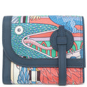 エルメス HERMES アヴェックソワ コンパクト ブルードプリュス×ミコノス×オランジュ スイフト シルク コインケース シルバー金具 紺 コンパクト財布 【ANIMAPOLIS/アニマポリス】