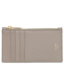 セリーヌ CELINE ジップ付きコンパクト カードホルダー 10J893BEL.10BL グレージュ カーフ コインケース シルバー金具 カードケース 小銭入れ