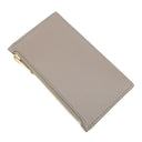 セリーヌ CELINE ジップ付きコンパクト カードホルダー 10J893BEL.10BL グレージュ カーフ コインケース シルバー金具 カードケース 小銭入れ