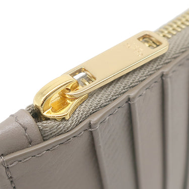 セリーヌ CELINE ジップ付きコンパクト カードホルダー 10J893BEL.10BL グレージュ カーフ コインケース シルバー金具 カードケース 小銭入れ