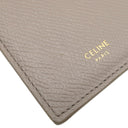 セリーヌ CELINE ジップ付きコンパクト カードホルダー 10J893BEL.10BL グレージュ カーフ コインケース シルバー金具 カードケース 小銭入れ