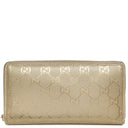 グッチ GUCCI インプリメ ジップアラウンドウォレット 212110 ゴールド PVC 長財布 金 ラウンドファスナー ロングウォレット