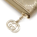 グッチ GUCCI インプリメ ジップアラウンドウォレット 212110 ゴールド PVC 長財布 金 ラウンドファスナー ロングウォレット