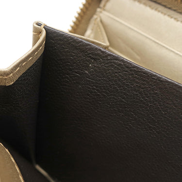 グッチ GUCCI インプリメ ジップアラウンドウォレット 212110 ゴールド PVC 長財布 金 ラウンドファスナー ロングウォレット