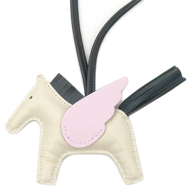 エルメス HERMES ロデオPM ペガサス クレ×ヴェールシプレ×モーヴペール ラムスキン アニューミロ バッグチャーム オフホワイト 緑 ピンク