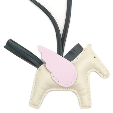 エルメス HERMES ロデオPM ペガサス クレ×ヴェールシプレ×モーヴペール ラムスキン アニューミロ バッグチャーム オフホワイト 緑 ピンク