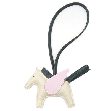 エルメス HERMES ロデオPM ペガサス クレ×ヴェールシプレ×モーヴペール ラムスキン アニューミロ バッグチャーム オフホワイト 緑 ピンク