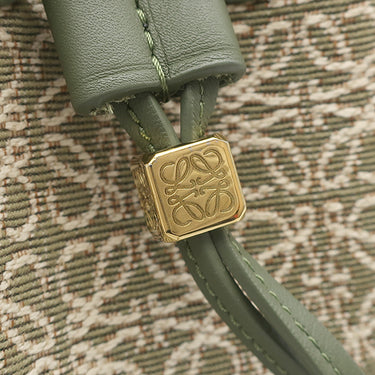 ロエベ LOEWE バルーン ミニ A710P18X07 グリーン カーフ アナグラムジャカード 2WAYバッグ ゴールド金具 緑 ハンドバッグ ショルダーバッグ
