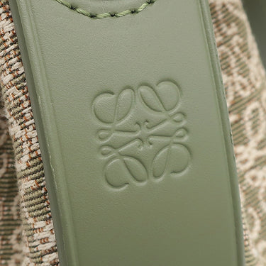 ロエベ LOEWE バルーン ミニ A710P18X07 グリーン カーフ アナグラムジャカード 2WAYバッグ ゴールド金具 緑 ハンドバッグ ショルダーバッグ