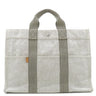 エルメス HERMES ニューフールトゥMM グレー トワルアッシュ トートバッグ シルバー金具 トワルH キャンバス