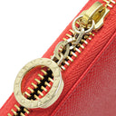 ブルガリ BVLGARI ブルガリブルガリ 288182 シースターコーラル グレインカーフレザー 長財布 ゴールド金具 新品 未使用 ラウンドファスナー 赤