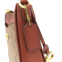 コーチ COACH シグネチャー CC391B4NQ4 TAN RUST コーティングキャンバス レザー ショルダーバッグ ヴィンテージ金具 茶 ゴールド金具