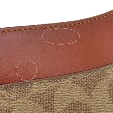 コーチ COACH シグネチャー CC391B4NQ4 TAN RUST コーティングキャンバス レザー ショルダーバッグ ヴィンテージ金具 茶 ゴールド金具