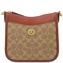 コーチ COACH シグネチャー CC391B4NQ4 TAN RUST コーティングキャンバス レザー ショルダーバッグ ヴィンテージ金具 茶 ゴールド金具