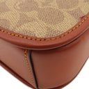 コーチ COACH シグネチャー CC391B4NQ4 TAN RUST コーティングキャンバス レザー ショルダーバッグ ヴィンテージ金具 茶 ゴールド金具