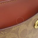 コーチ COACH シグネチャー CC391B4NQ4 TAN RUST コーティングキャンバス レザー ショルダーバッグ ヴィンテージ金具 茶 ゴールド金具