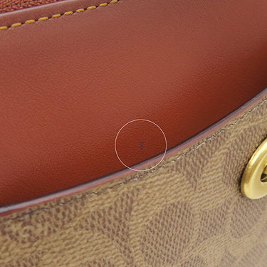 コーチ COACH シグネチャー CC391B4NQ4 TAN RUST コーティングキャンバス レザー ショルダーバッグ ヴィンテージ金具 茶 ゴールド金具
