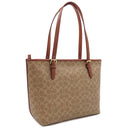 コーチ COACH シグニチャー テイラー トート CC402B4NQ4 TANXRUST PVC レザー トートバッグ ヴィンテージ金具 新品 未使用 茶