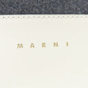 マルニ MARNI ミュゼオ ソフト SHMP0039Q0P5070ZO281 グレー×ホワイト×ブラウン ウール ポリアミドナイロン カーフレザー 2WAYバッグ ゴールド金具 ショルダー ハンドバッグ トート フェルト