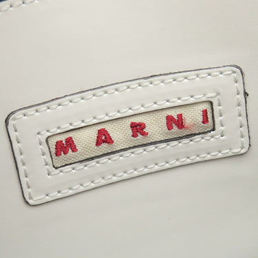 マルニ MARNI ミュゼオ ソフト SHMP0039Q0P5070ZO281 グレー×ホワイト×ブラウン ウール ポリアミドナイロン カーフレザー 2WAYバッグ ゴールド金具 ショルダー ハンドバッグ トート フェルト