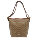 コーチ COACH ダッフル ショルダーバッグ C2819 IMS5U べ－ジュXブラウン シグネチャーキャンバス レザー 2WAYバッグ ゴールド金具 ライトブラウン 茶 ハンドバッグ 新品 未使用