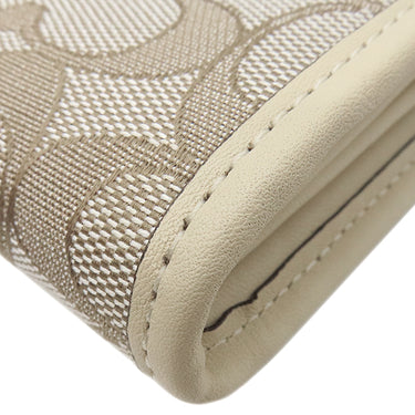 コーチ COACH タビー シグネチャー CA192B4SHG ベージュ系 キャンバス レザー チェーンウォレット ヴィンテージ金具 アイボリー 新品 未使用