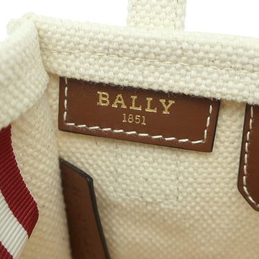 バリー BALLY CRYSTALIAバッグ XS CRYSTALIAXSSTI135O ナチュラル キャンバス レザー 2WAYバッグ ゴールド金具 茶 ミニバッグ 新品 未使用