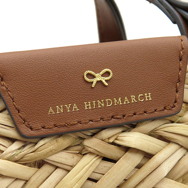 アニヤ・ハインドマーチ Anya Hindmarch ペッパー アイズ スモール 155120 ナチュラル ナチュラルシーグラス ハンドバッグ ゴールド金具 バスケット かごバッグ 新品 未使用