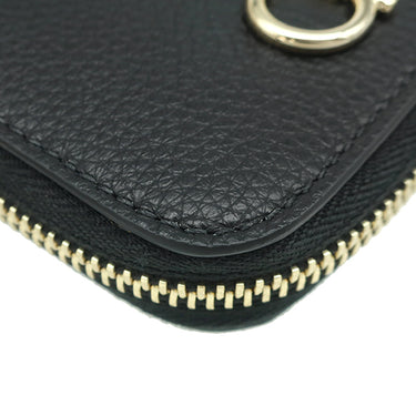 フェラガモ FERRAGAMO ダブル ガンチーニ 2204060758664 ブラック カーフ コインケース ゴールド金具 カードケース 小銭入れ 新品 未使用