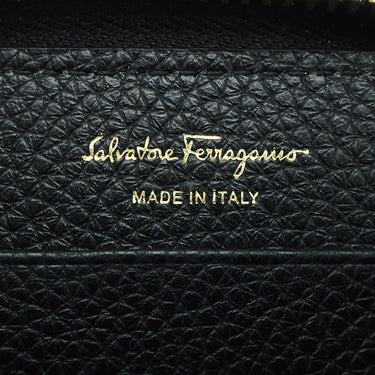 フェラガモ FERRAGAMO ダブル ガンチーニ 2204060758664 ブラック カーフ コインケース ゴールド金具 カードケース 小銭入れ 新品 未使用