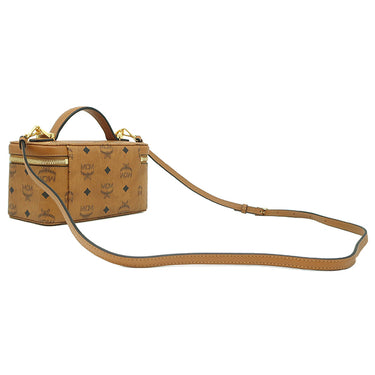 エムシーエム MCM ヴィセトス オリジナル ロックスター バニティケース MYZ8AVI01CO001 コニャック ヴィセトスコーテッドキャンバス ナッパレザー 2WAYバッグ ゴールド金具 茶 斜め掛け