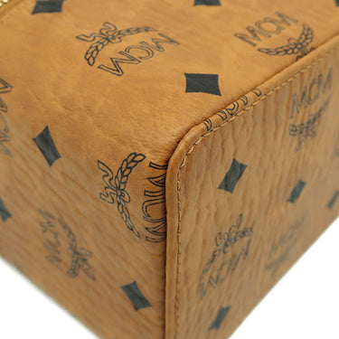 エムシーエム MCM ヴィセトス オリジナル ロックスター バニティケース MYZ8AVI01CO001 コニャック ヴィセトスコーテッドキャンバス ナッパレザー 2WAYバッグ ゴールド金具 茶 斜め掛け
