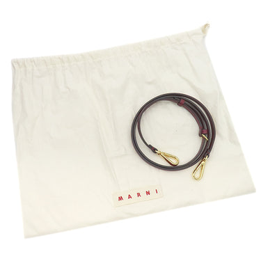マルニ MARNI パニエ SCMPU09TQ9LV688Z2O17 バーガンディレッド カーフ 2WAYバッグ ゴールド金具 赤 バケットバッグ ショルダー 新品 未使用