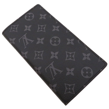 ルイヴィトン LOUIS VUITTON ポルトフォイユ ブラザ M61697 モノグラムエクリプス モノグラムエクリプス 長財布 シルバー金具 黒 グレー