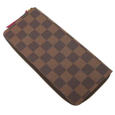 ルイヴィトン LOUIS VUITTON ポルトフォイユ クレマンス N60534 スリーズ ダミエキャンバス 長財布 ゴールド金具 ラウンドファスナー